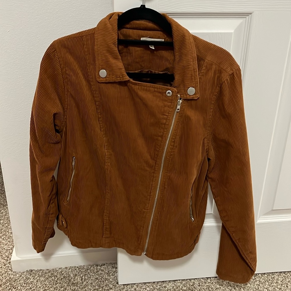 Corduroy zip up jacket
